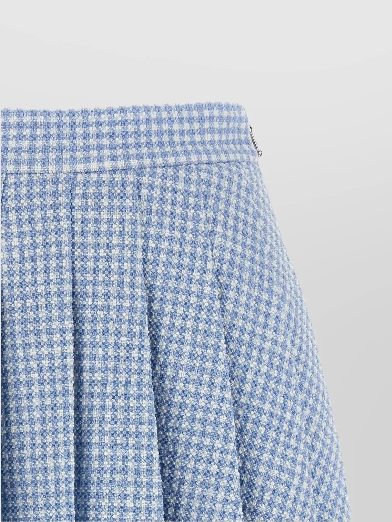 Thom Browne Textured Tweed Skirt With Pleated Design