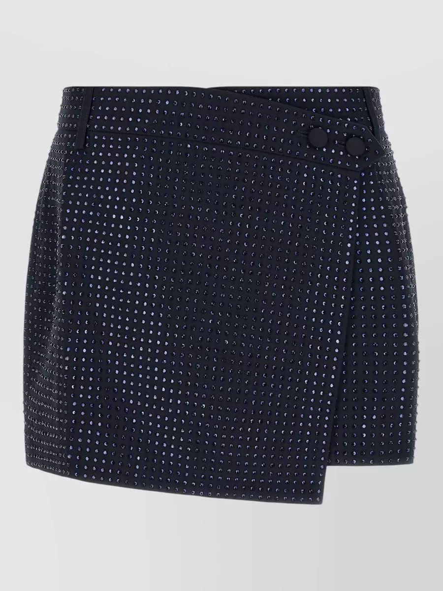 Pinko rhinestone asymmetric mini skort