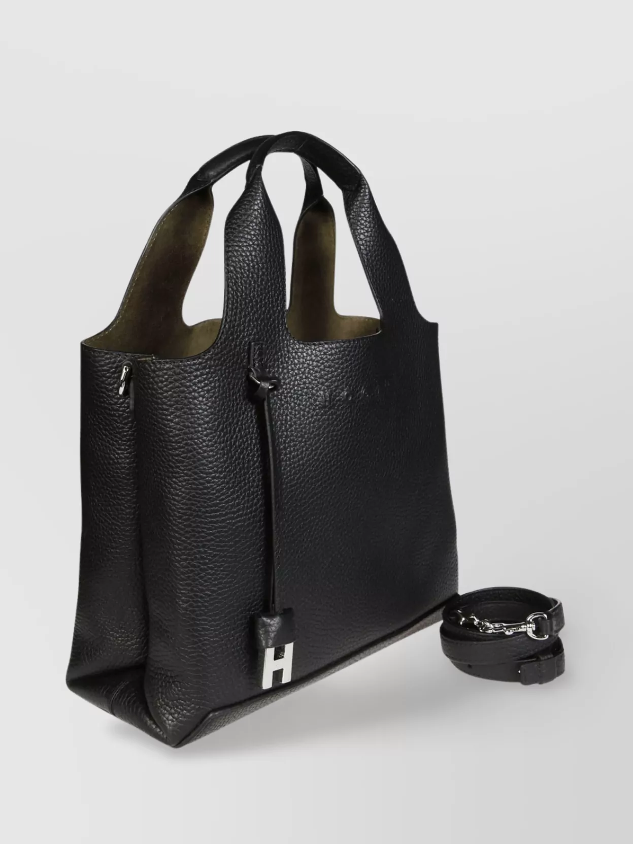 Hogan Shoulder Bag With Detachable Strap And Metal Charm