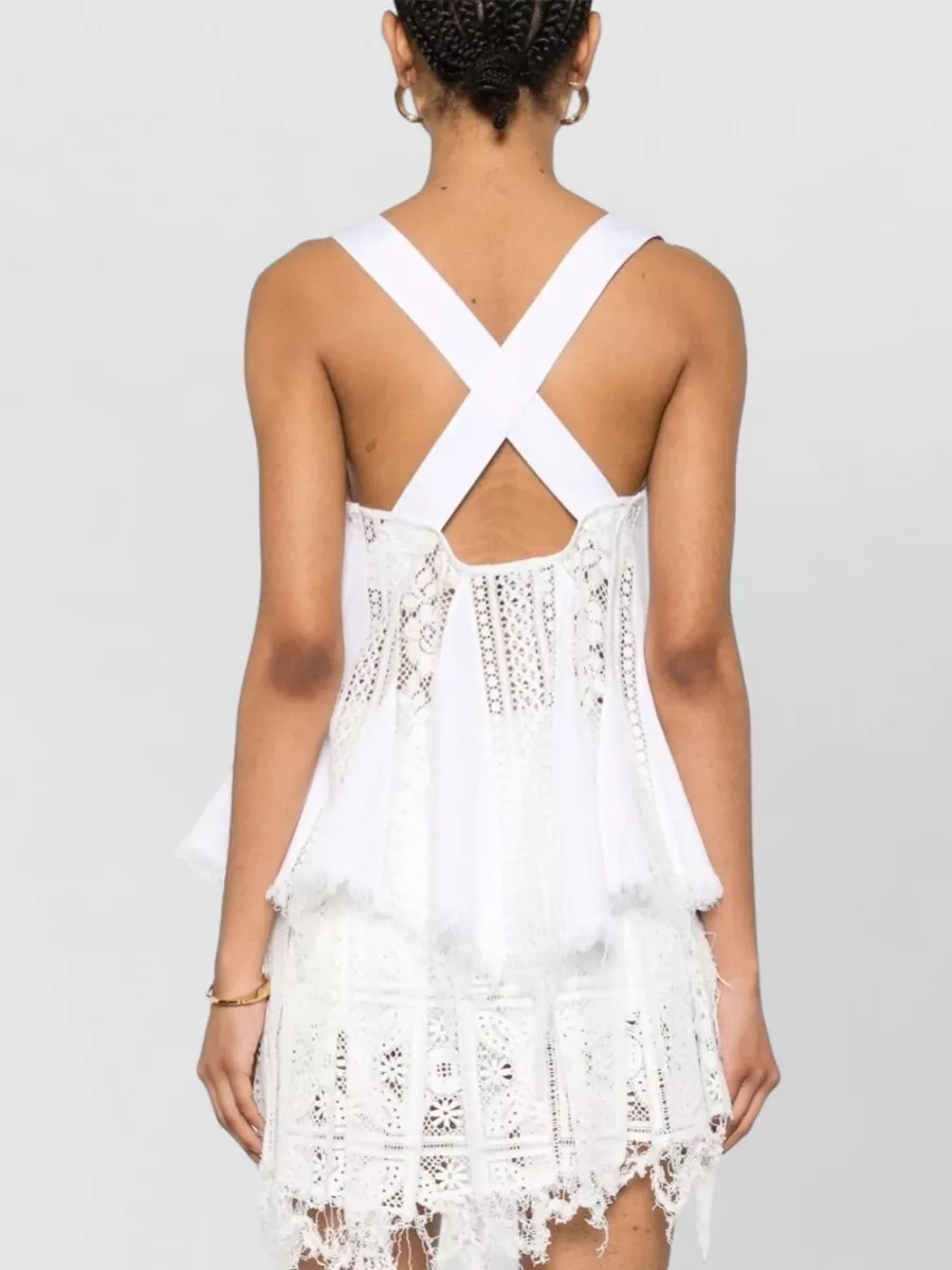 Loewe Paula's Ibiza Embroidered Cotton Sleeveless Top