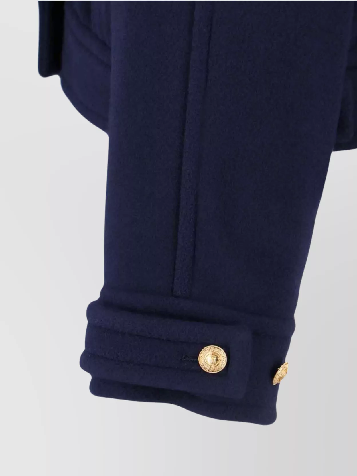 Chloé Double-Breasted Fur Collar Gold Buttons Jacket