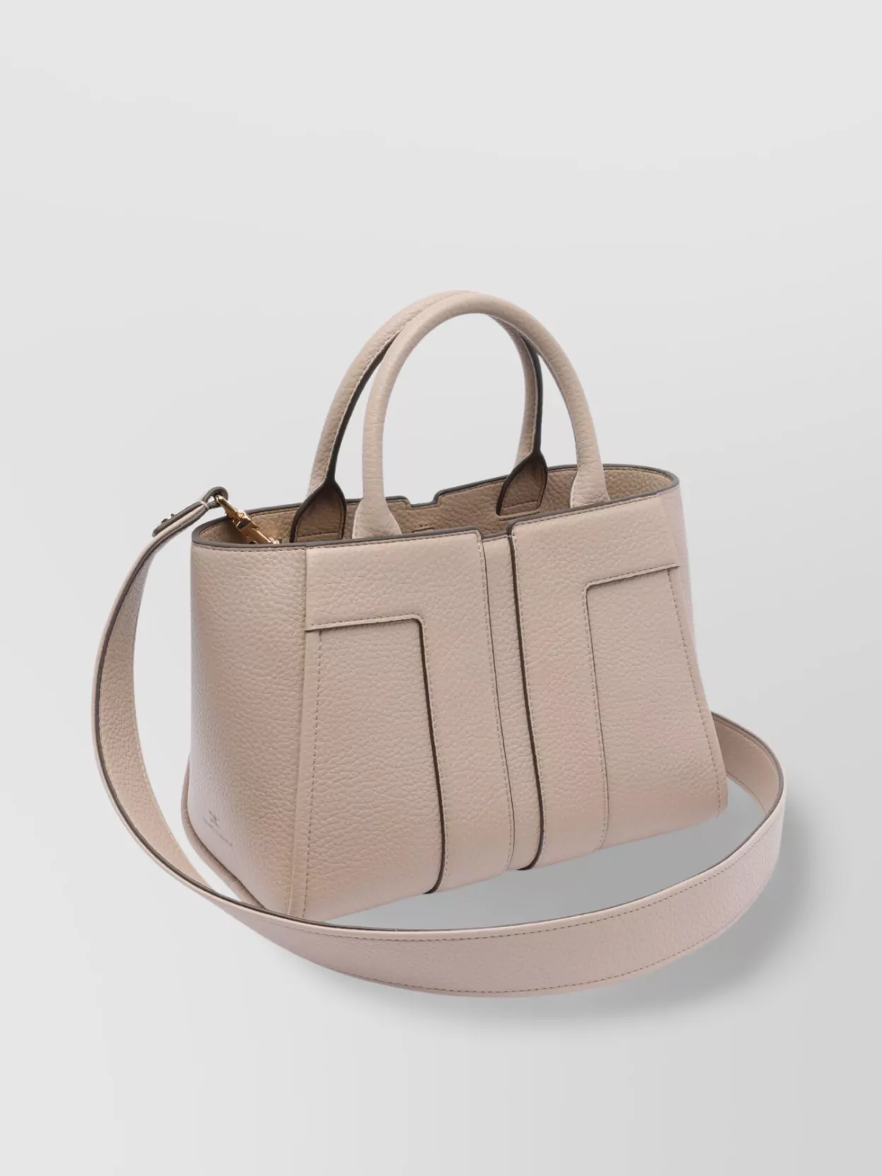 Shop Elisabetta Franchi Structured Textured Tote Bag With Removable Strap