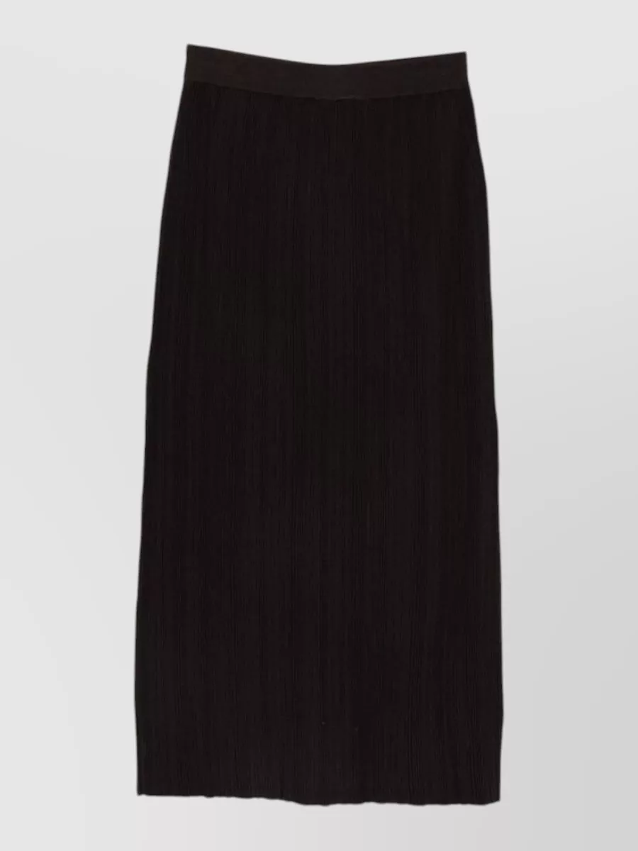 Alysi Wool Pleated Maxi Skirt