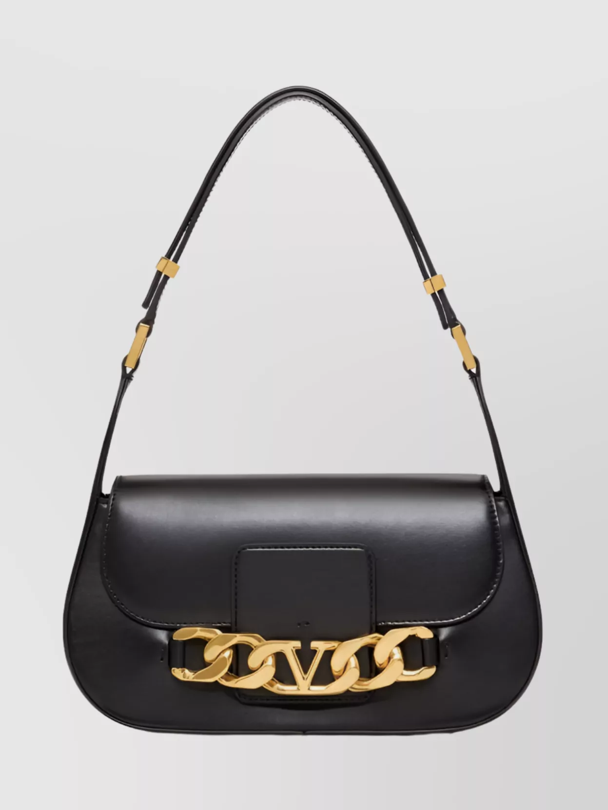 Shop Valentino Versatile Chain Strap Shoulder Bag In Black