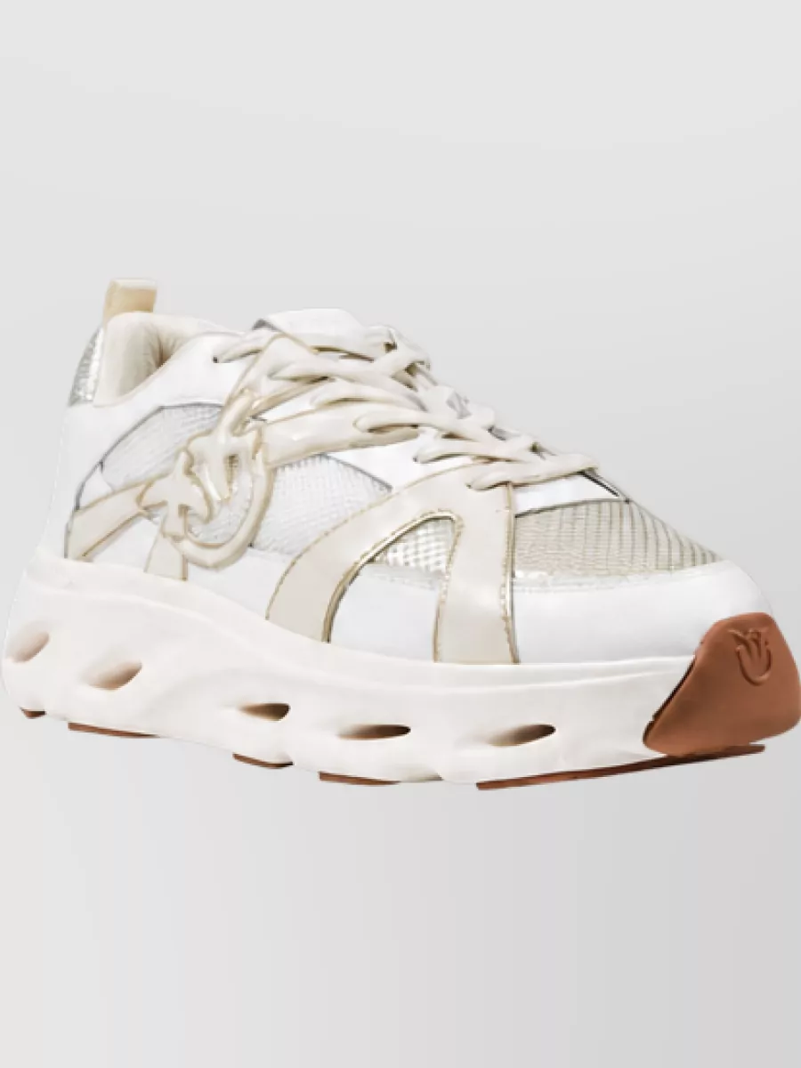 Pinko Leather Low-Top Sneakers