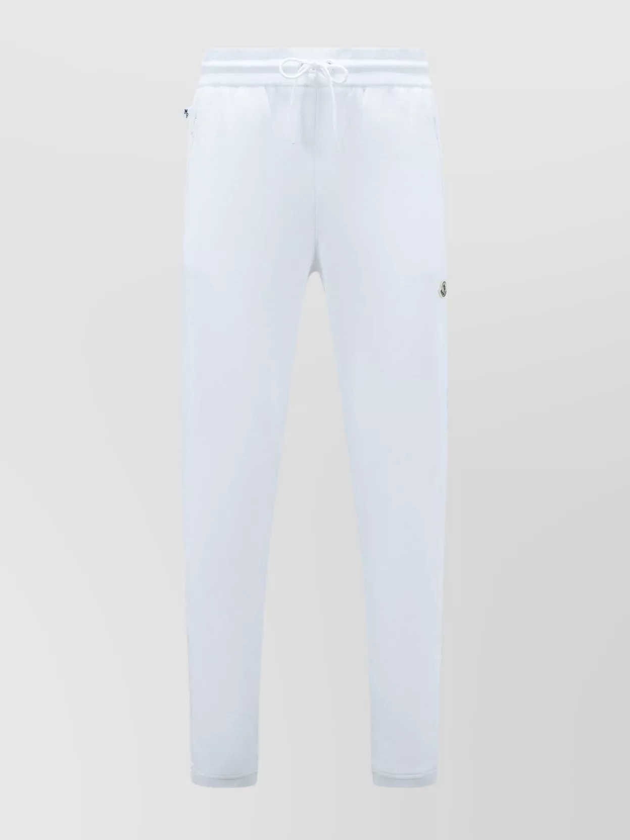 Shop Moncler Genius Ribbed Cuff Jersey Jogging Trousers With Welt Pockets In White