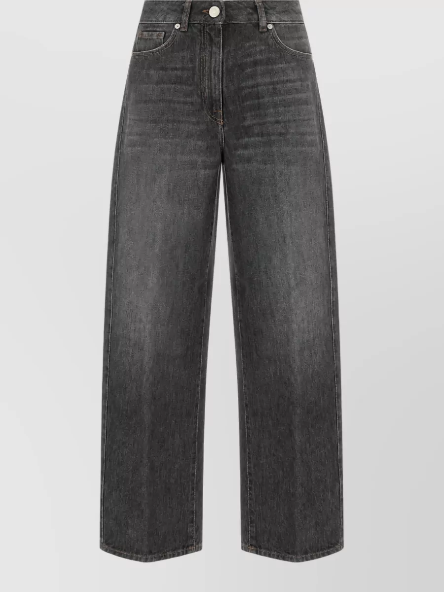 Peserico denim high-rise tapered jeans