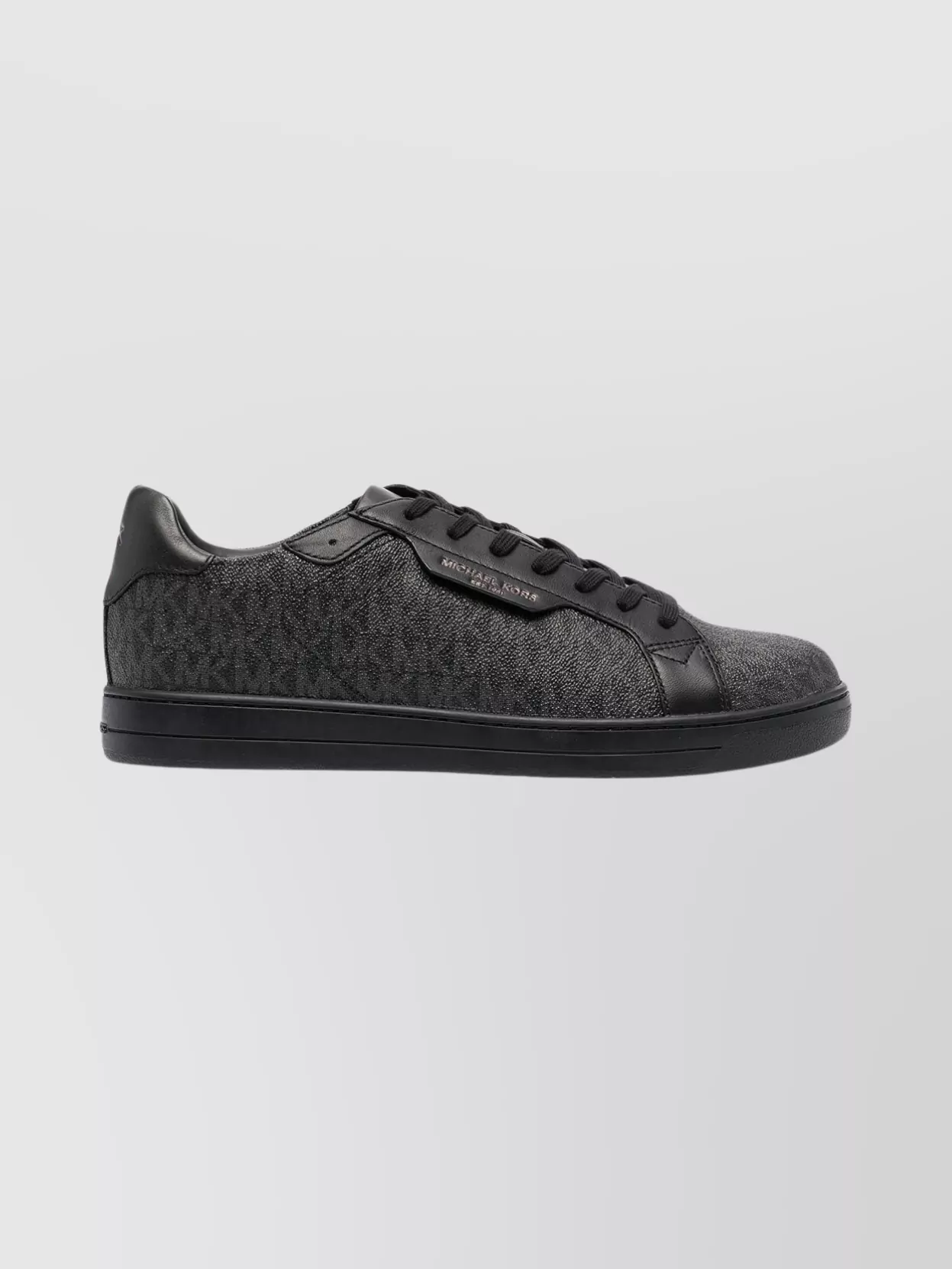 Michael Kors Monogram Print Round Toe Flat Sole Sneakers