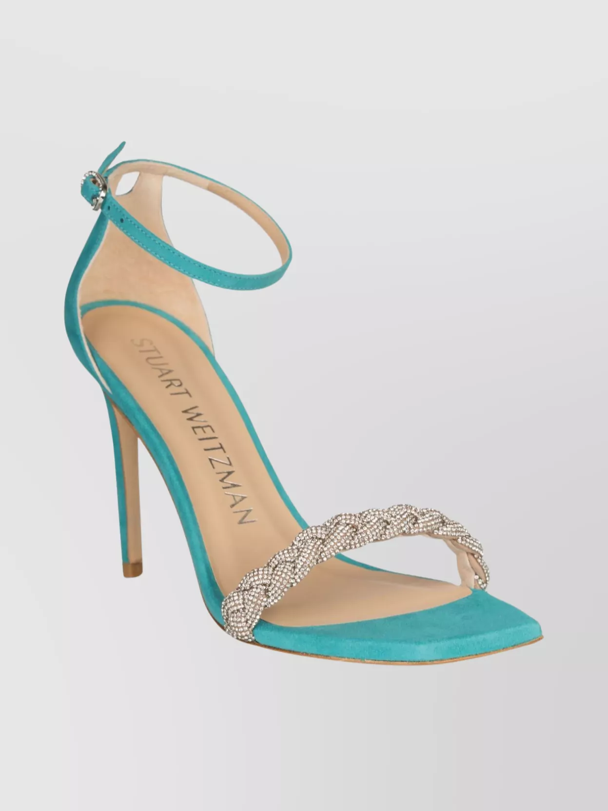 Stuart Weitzman Curved Sandals Embellished Strap