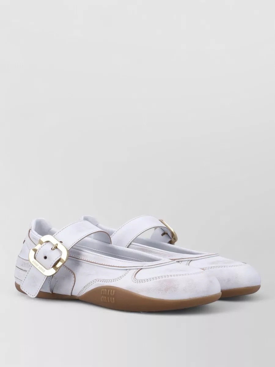 Miu Miu leather ballerina sneakers