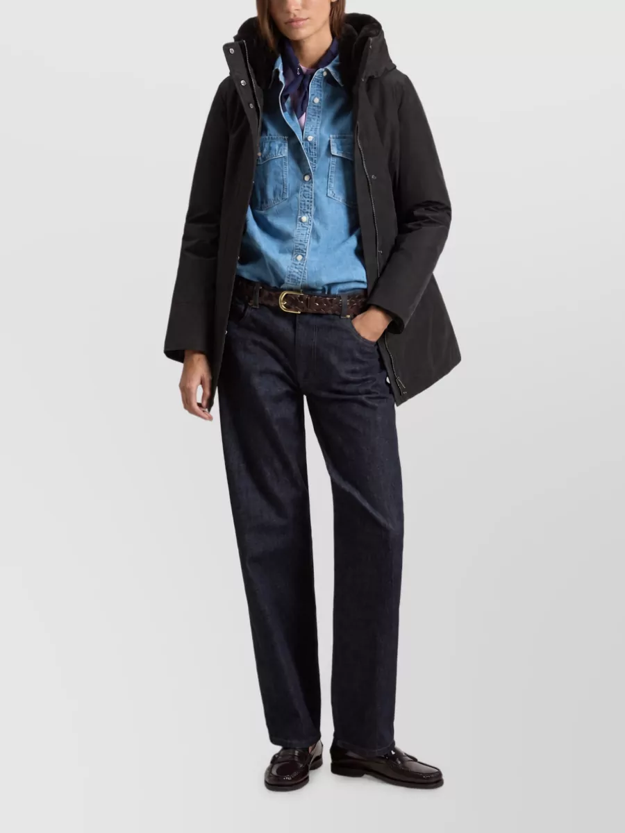 Woolrich Hooded Midi Parka Coat