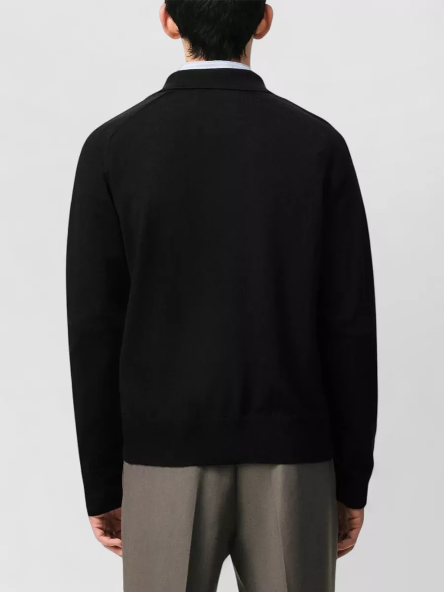 Ami Paris Wool Polo Collar Cardigan