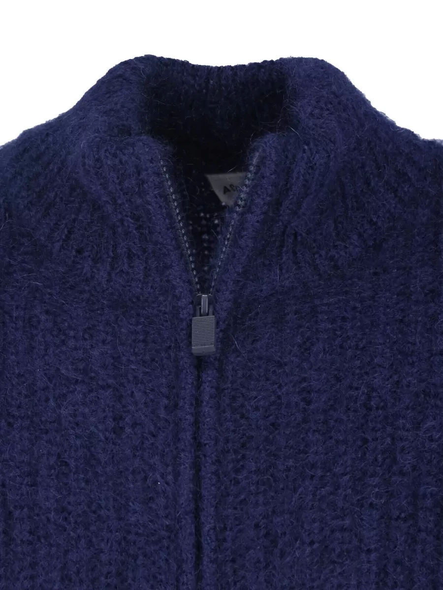 Aspesi Mohair Wool Crewneck Lightweight Jacket