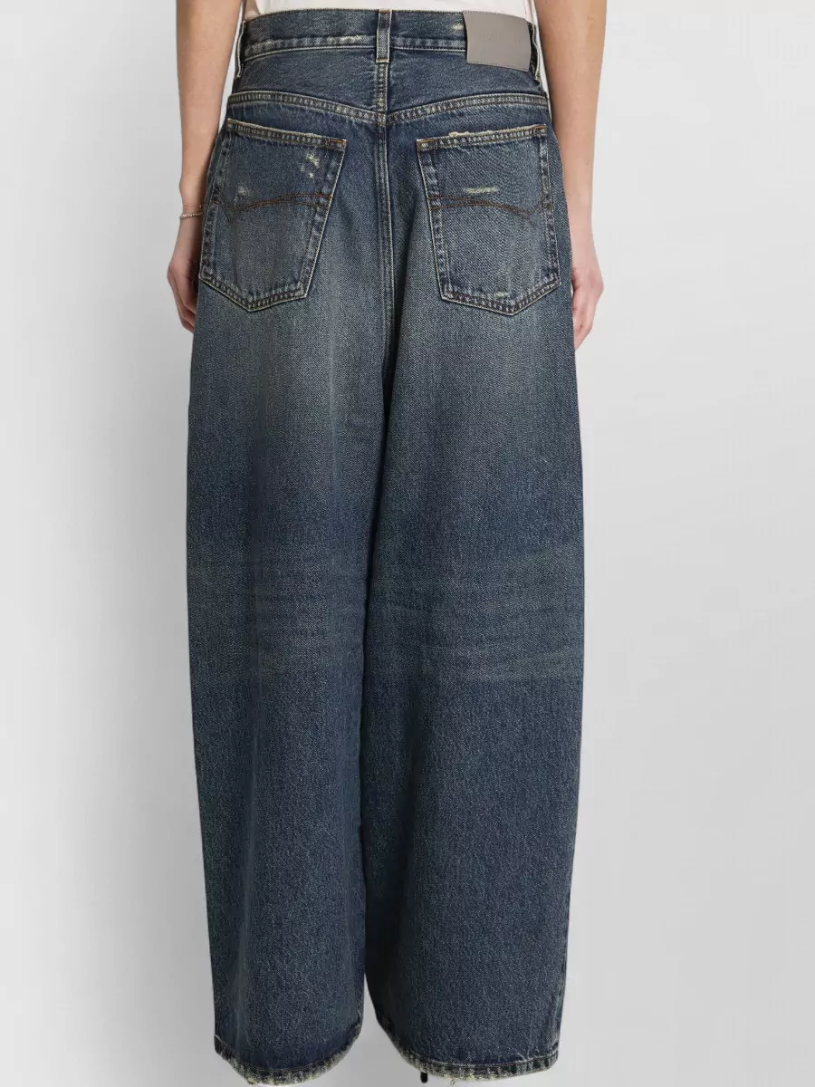 Balenciaga Cotton Low-Rise Wide-Leg Jeans