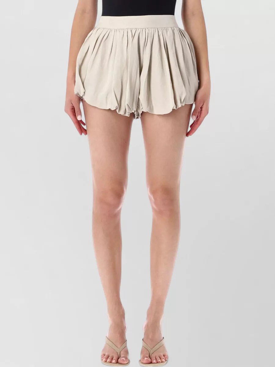 The Frankie Shop Linen bubble hem shorts