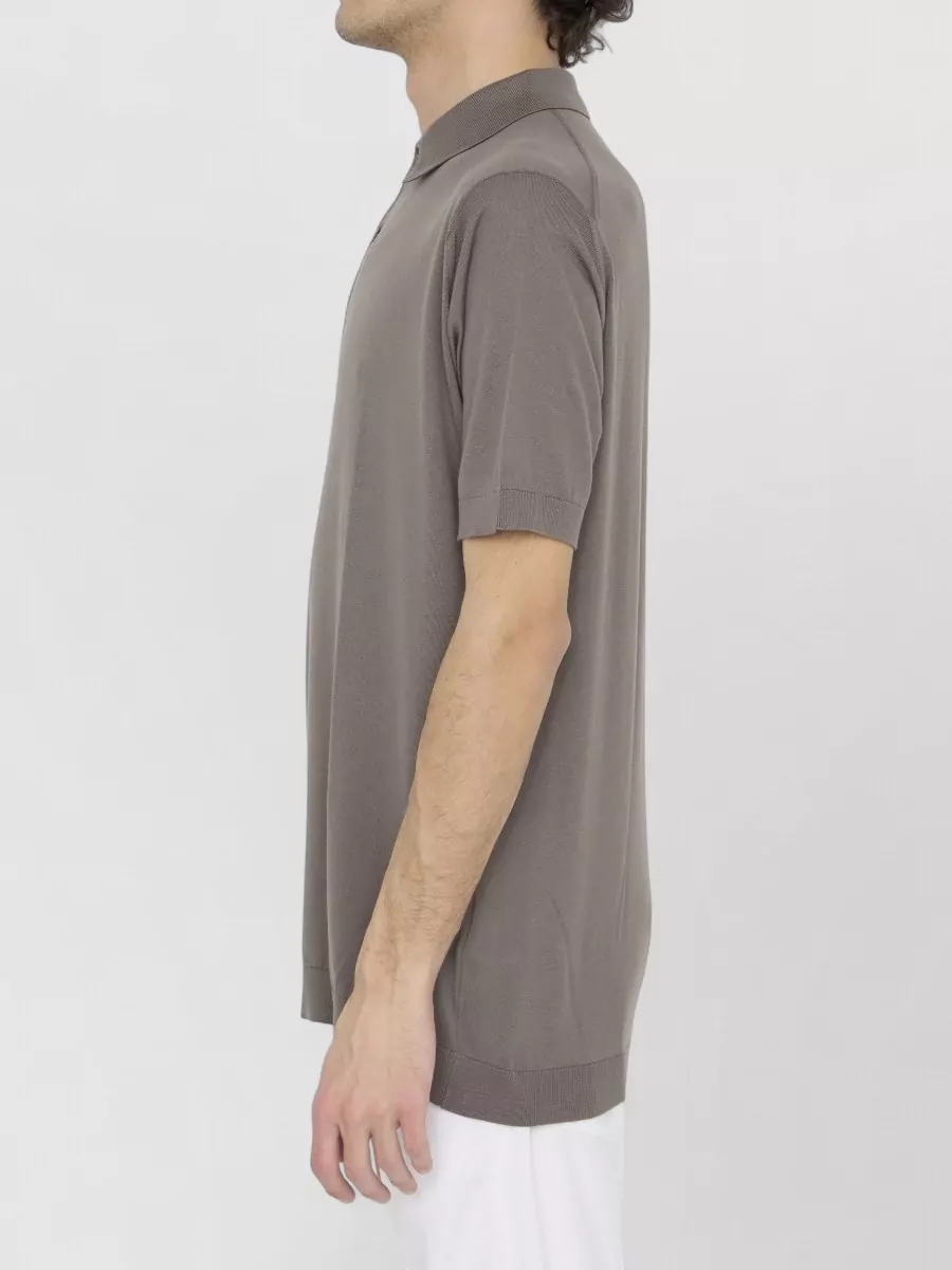 John Smedley Ribbed Regular-Fit Polo Shirt