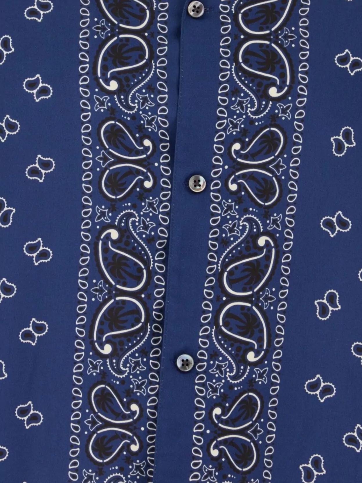 Palm Angels Viscose Shirt Paisley Pattern Long Sleeves