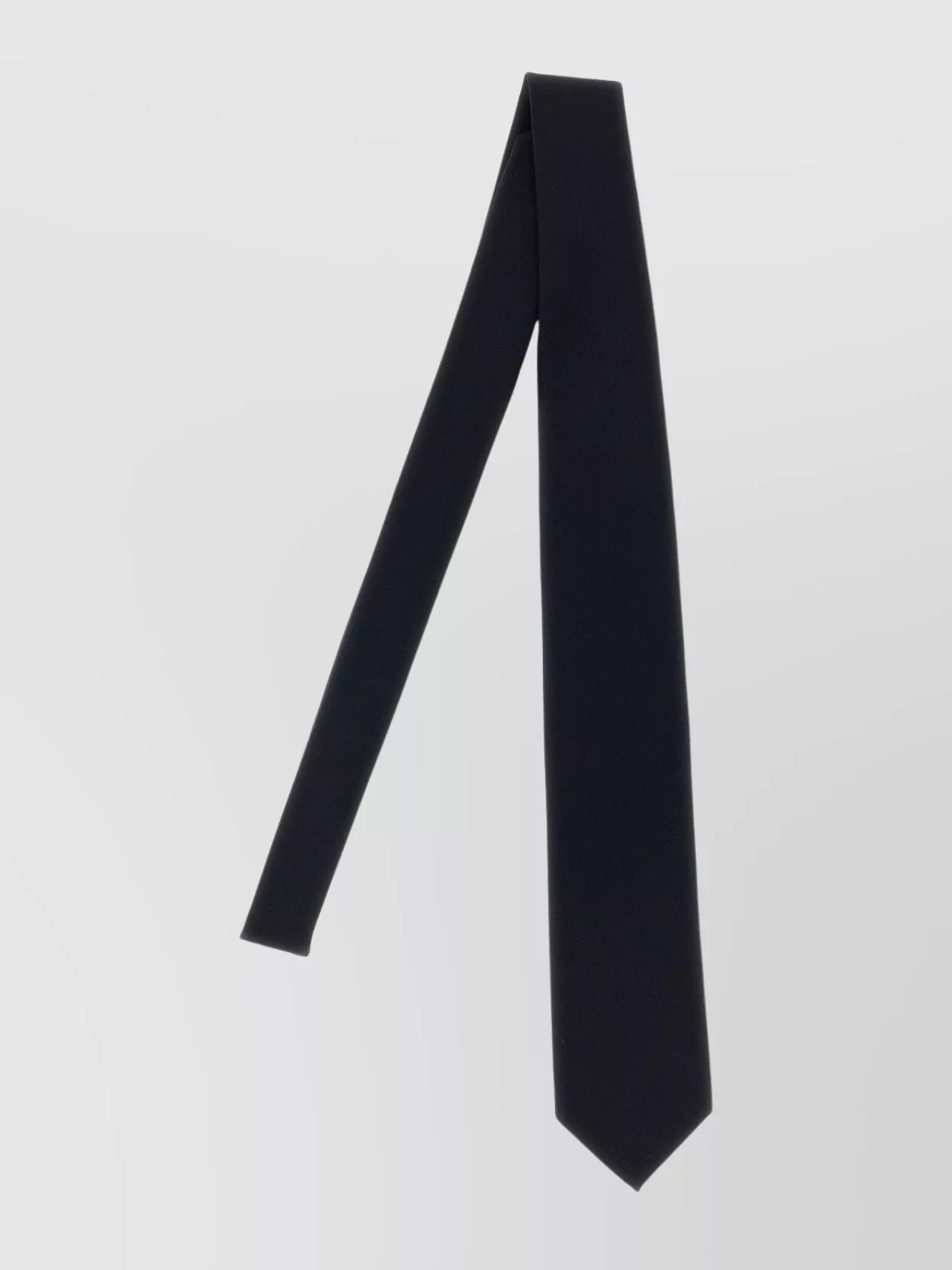 Brioni Slim Textured Wool Tie With Pointed Tip