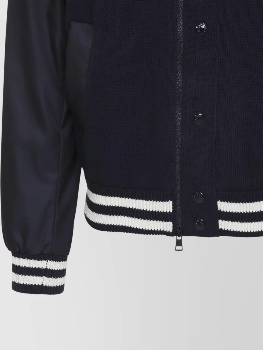 Moncler Suede-Effect Bomber Jacket