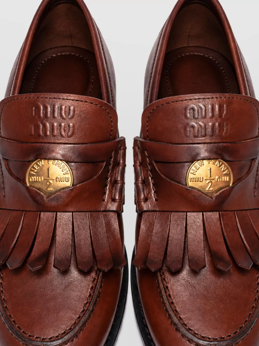 Miu Miu leather oxford shoes