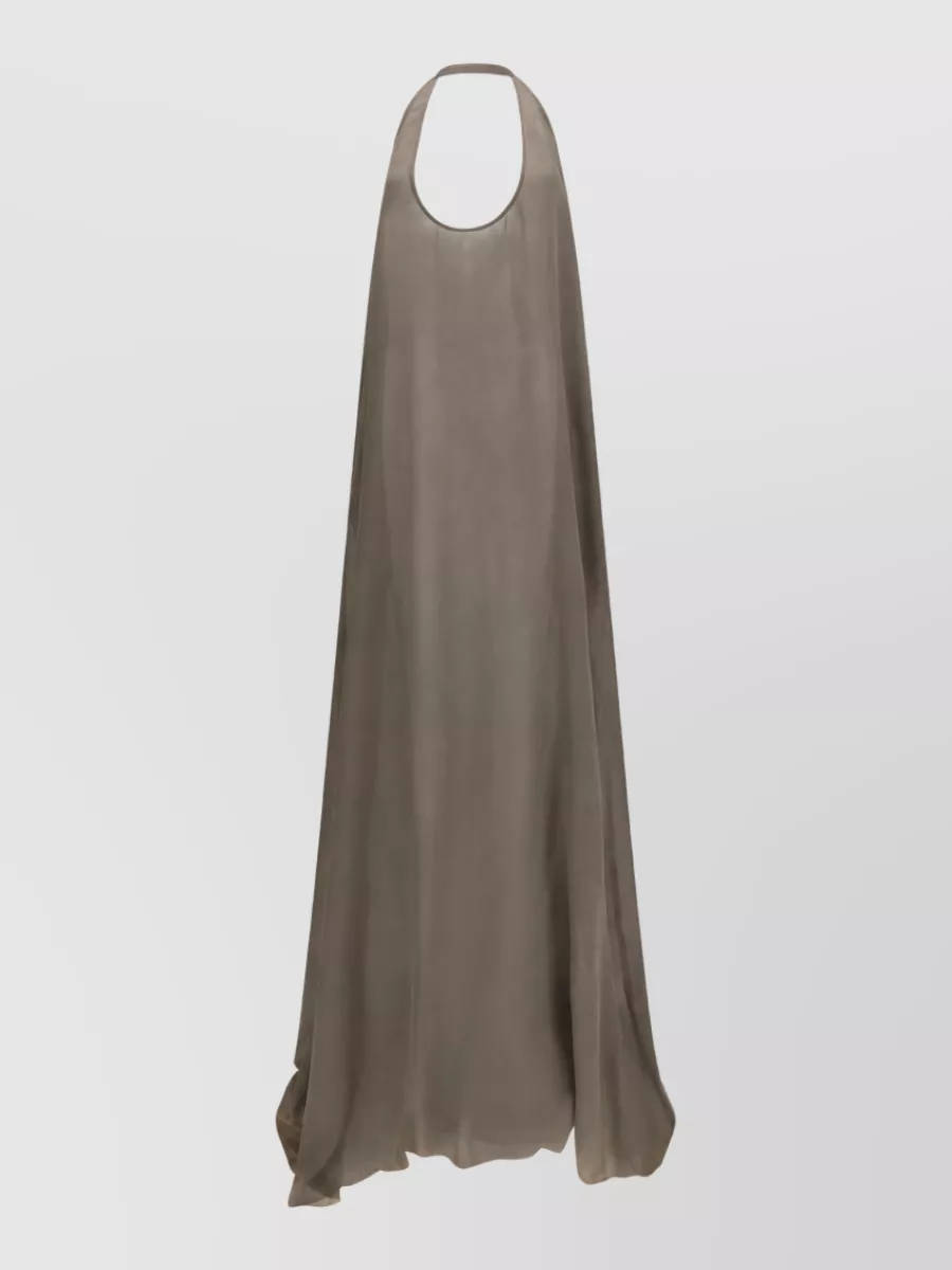 Rick Owens silk halterneck maxi dress