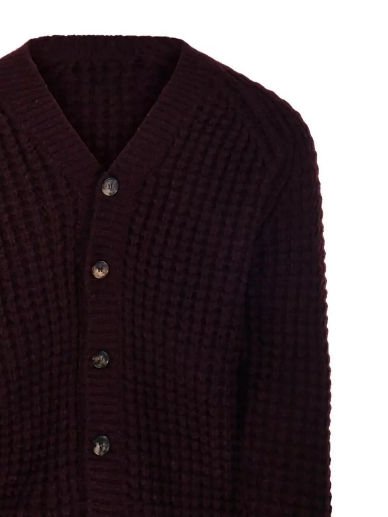 Roberto Collina V-Neck Ribbed Knit Cardigan