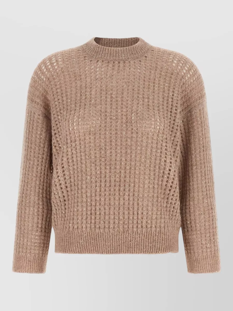 Peserico sequinned openwork sweater