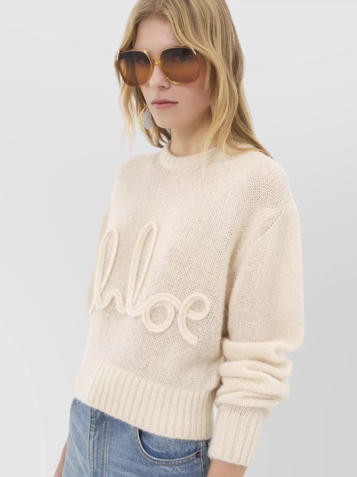 Chloé Embroidered Crew-Neck Knitwear With Ribbed Trims