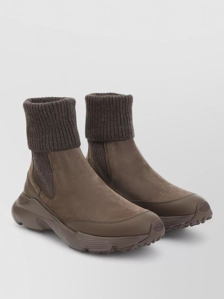 Tod's suede chunky ankle boots