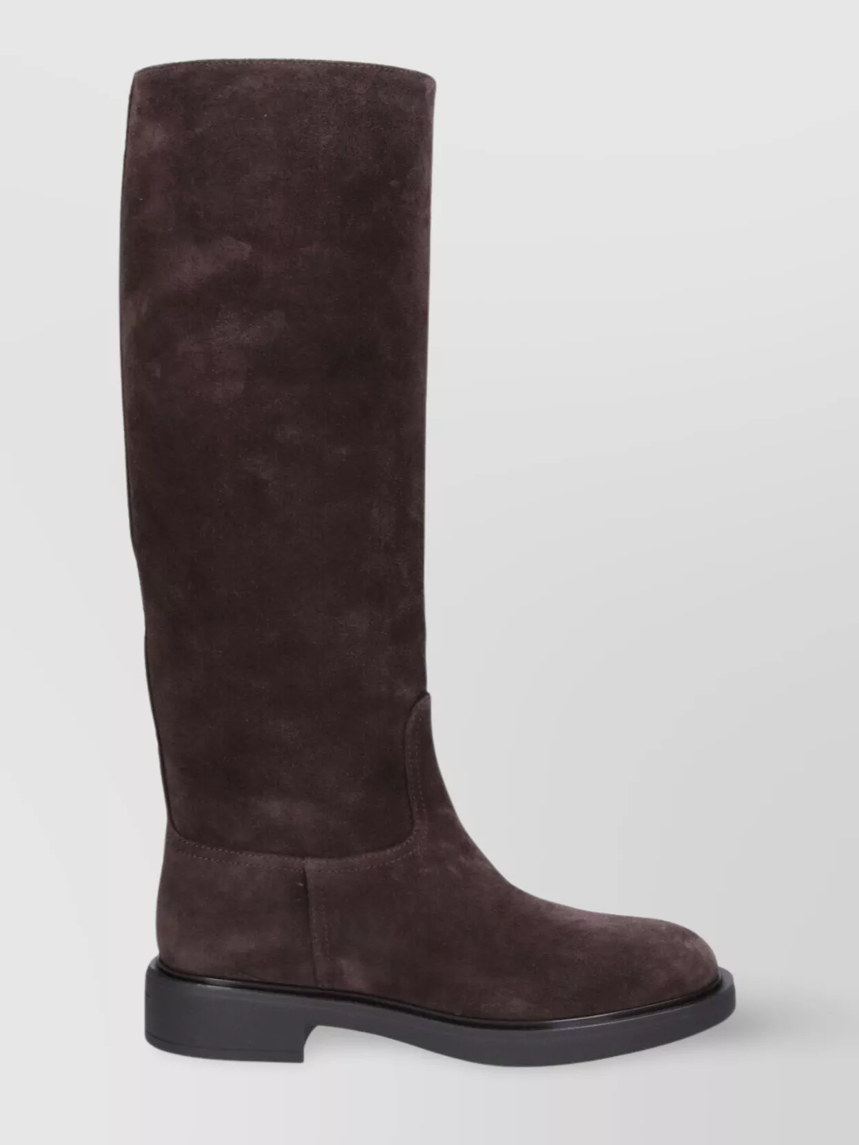 Gianvito Rossi Heeled Suede Knee-high Boots With Round Toe