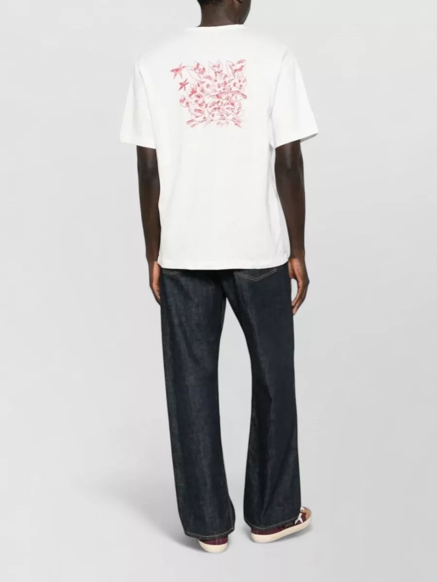 Kenzo Cartoon Outline Cotton T Shirt Graphic