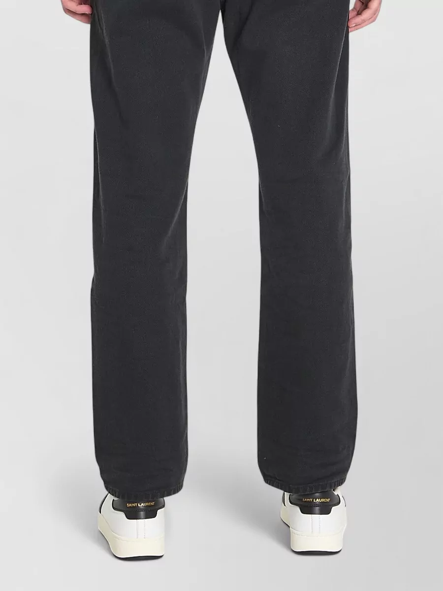 Saint Laurent Denim Trousers Straight Leg Mid Rise
