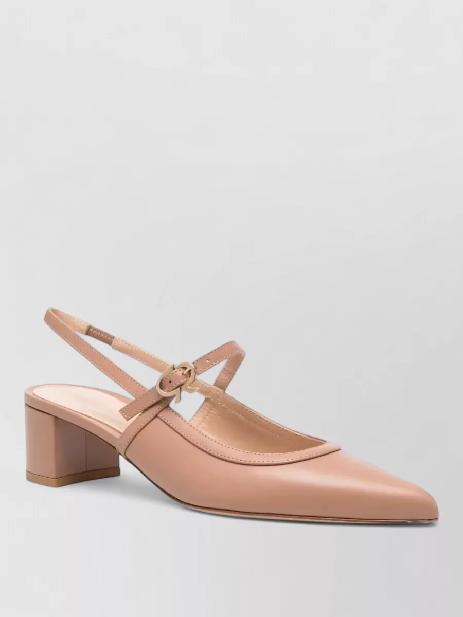 Gianvito Rossi leather low heel sandals