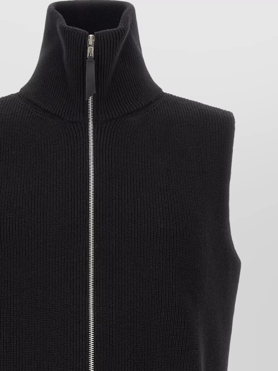 Maison Margiela Ribbed High Neck Sleeveless Jumper