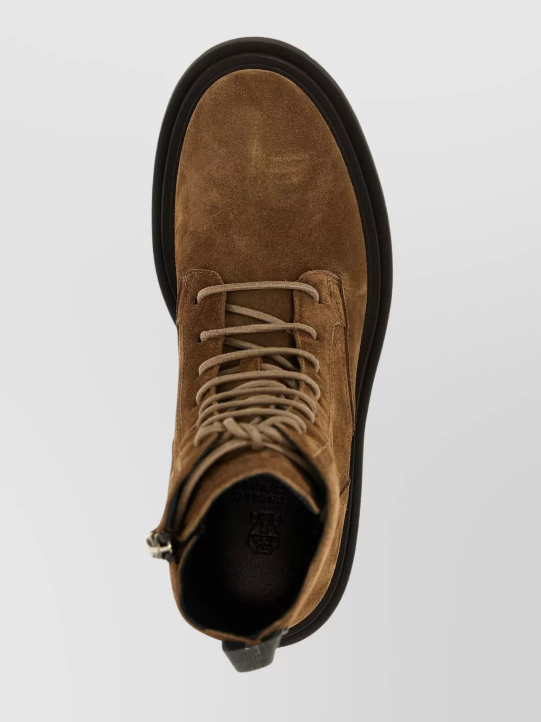 Brunello Cucinelli Chunky Sole Combat Boots With Pull Tab