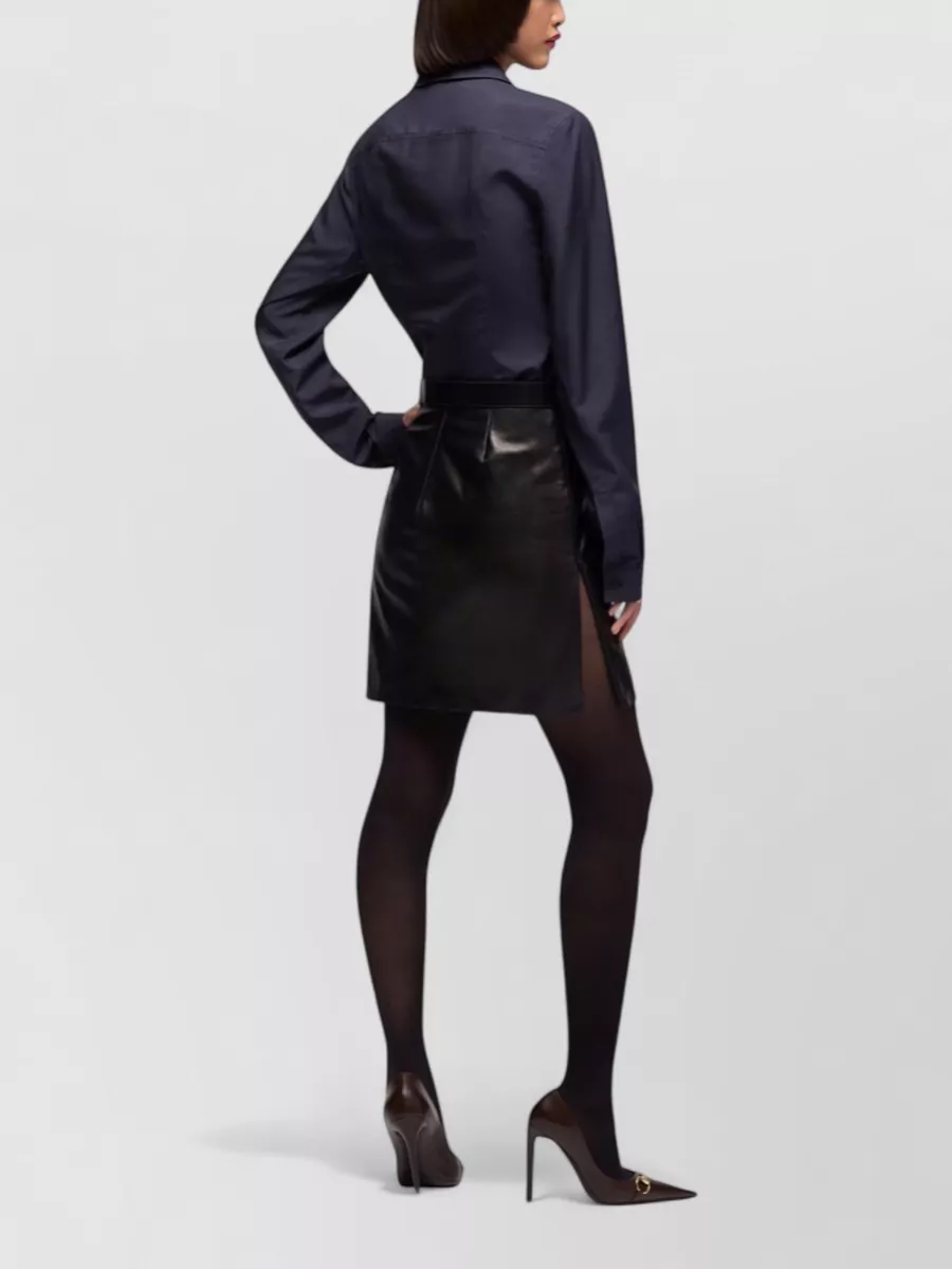 Gucci Leather Mini Skirt