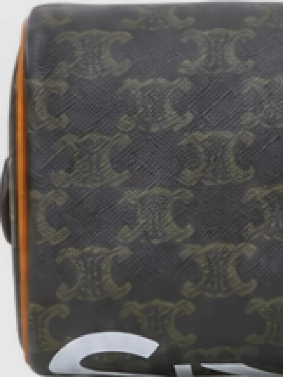 Celine Alphabet Print Small Boston Bag