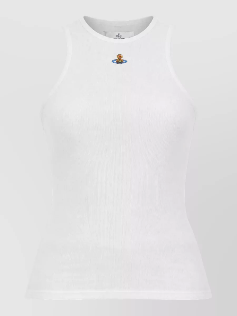 Vivienne Westwood Logo Tank Top Ribbed Fitted Silhouette