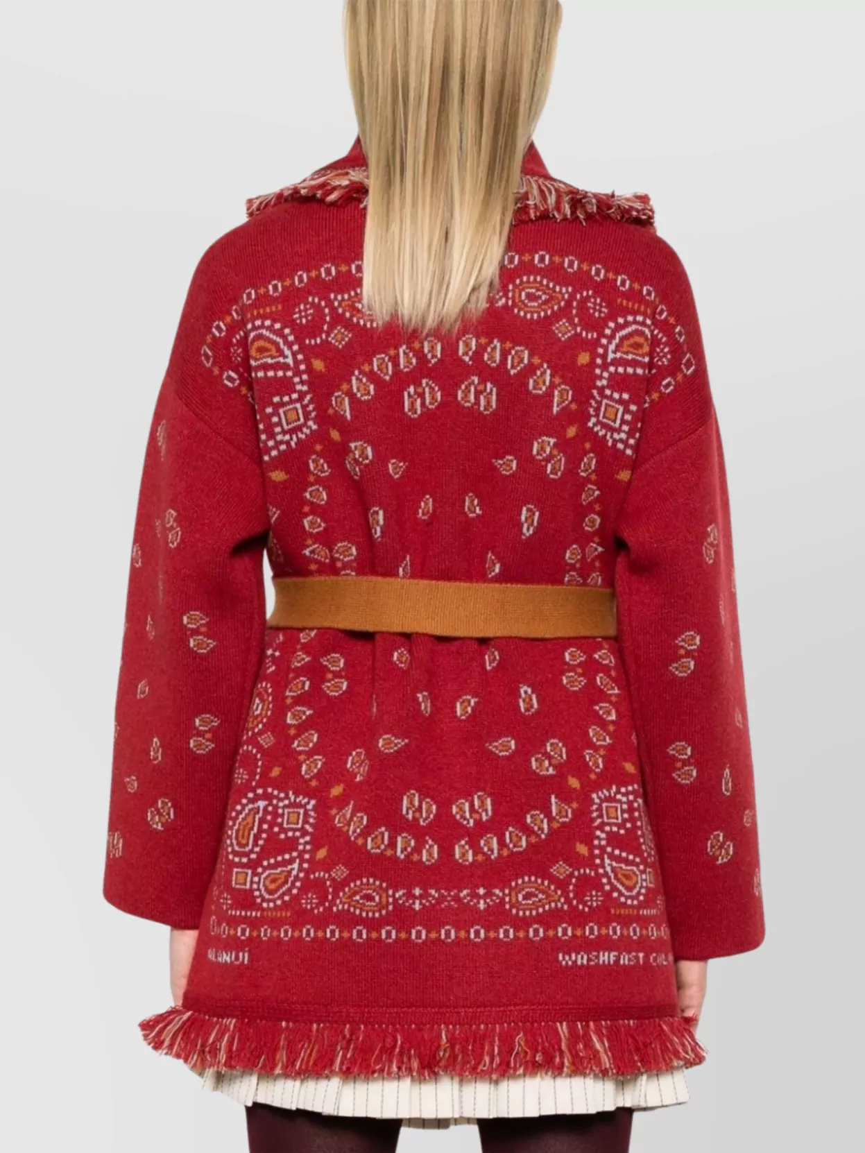 Alanui Cashmere Bandana Cardigan Fringe Detail