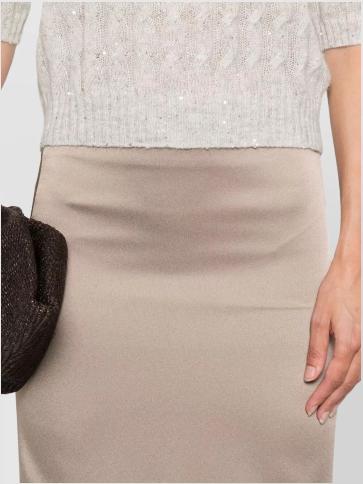 Brunello Cucinelli Long Skirt With Back And Side Slits