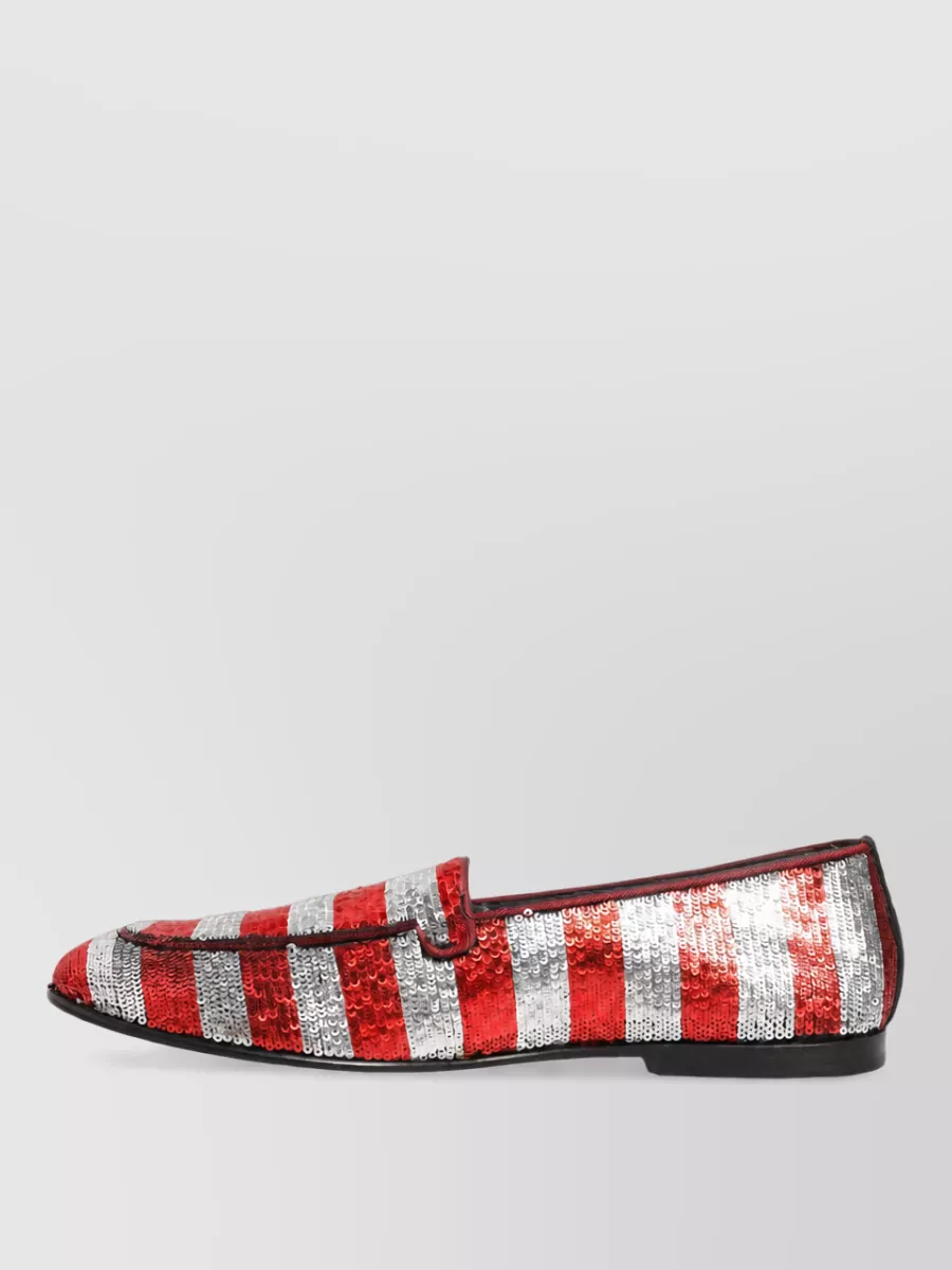 Dolce&Gabbana Leather Sequin Slippers
