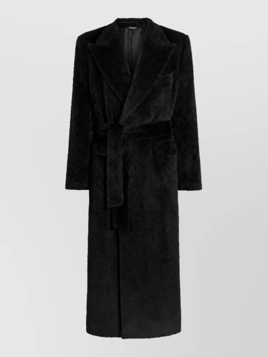 Dolce&Gabbana alpaca wool double-breasted belted coat
