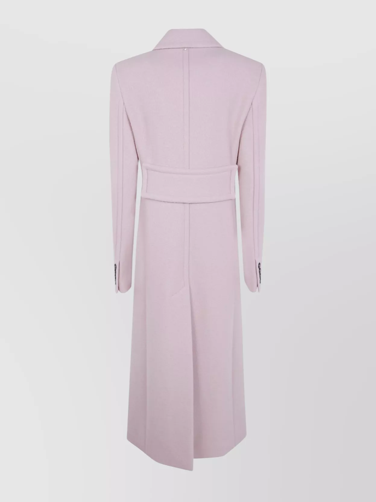 Sportmax Long Double-Breasted Coat Belted Waist