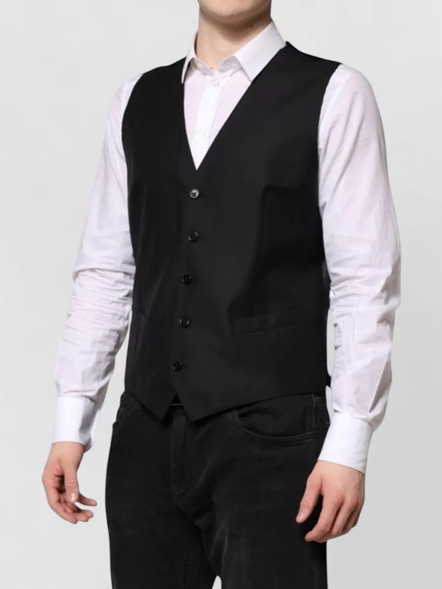 Dolce&Gabbana Wool Silk Single-Breasted Suit Jacket