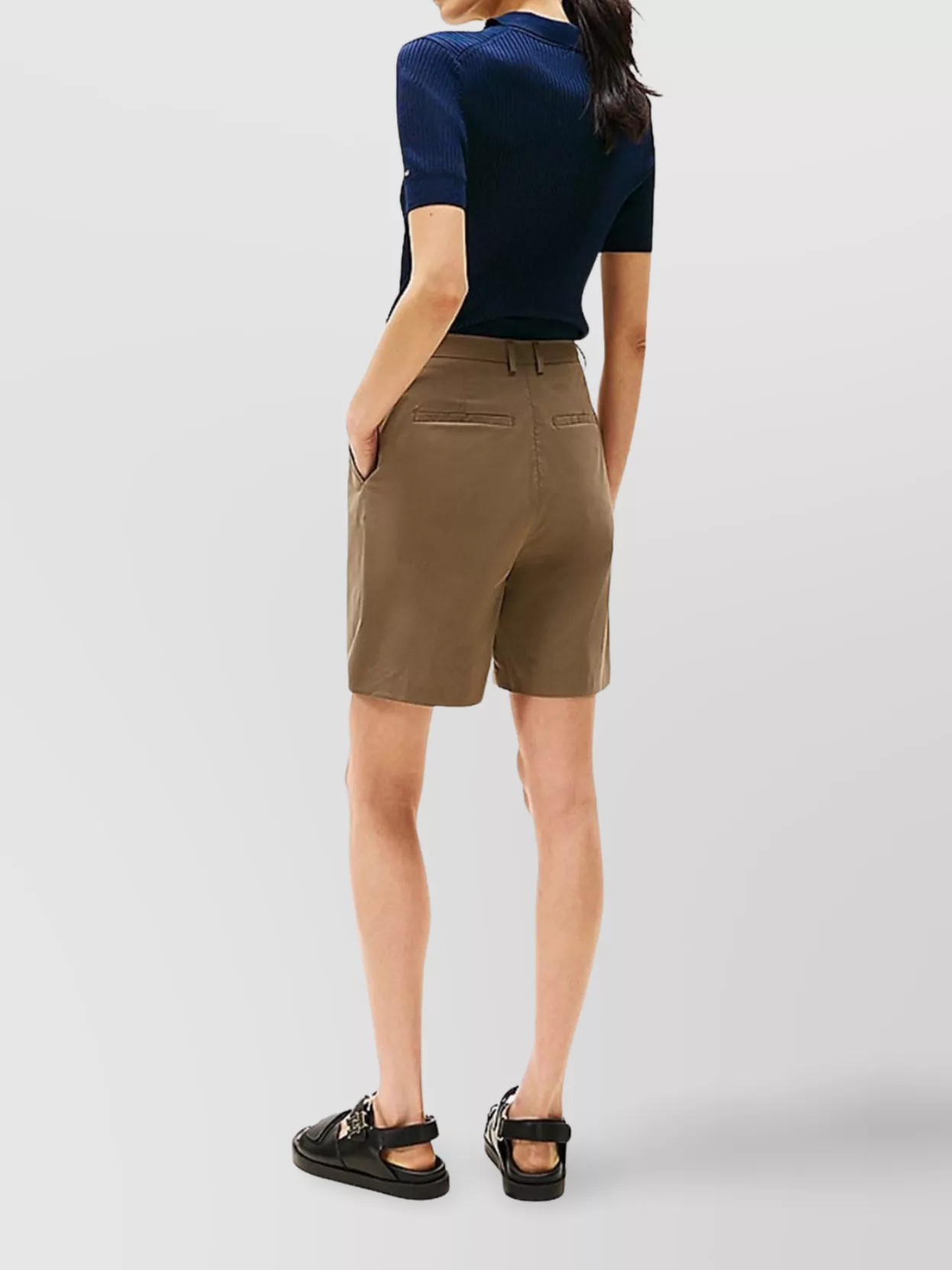 Tommy Hilfiger Pleated Front Shorts With Pockets And Loops