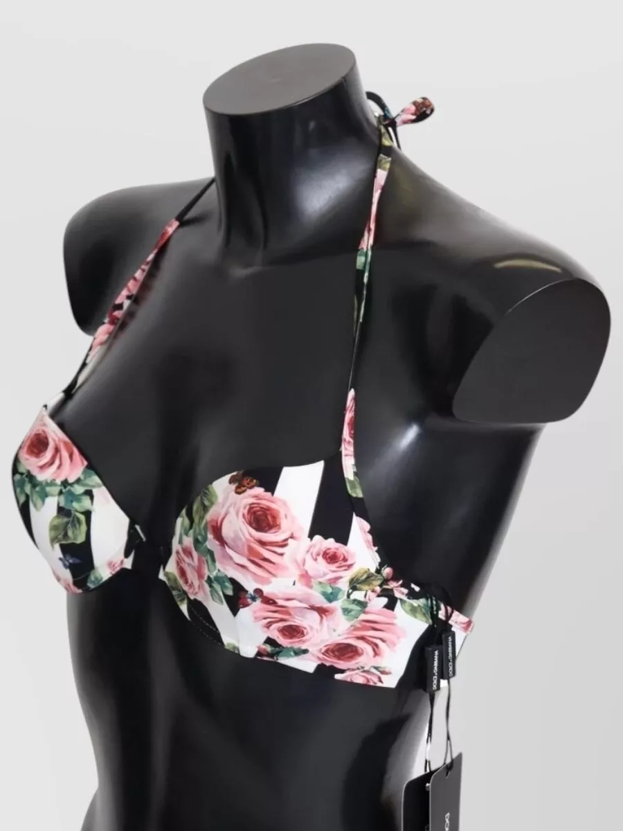 Dolce&Gabbana Sequined Nylon Bikini Top