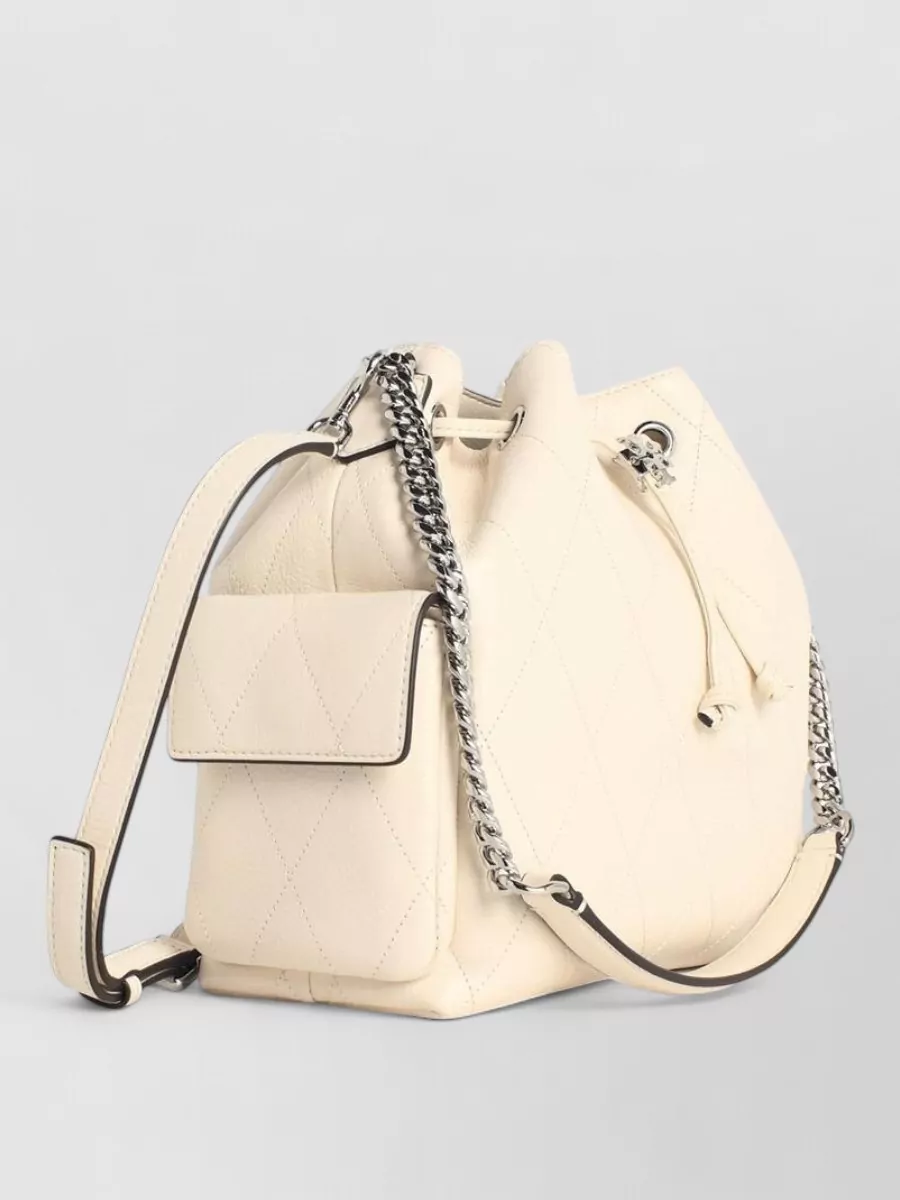 Tory Burch Charlie Leather Bucket Bag