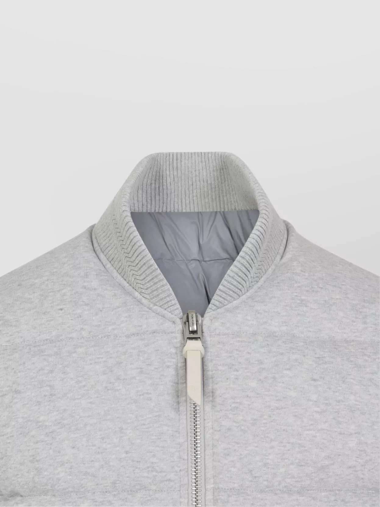 Tom Ford Quilted Ribbed Collar Side Pockets Jacket