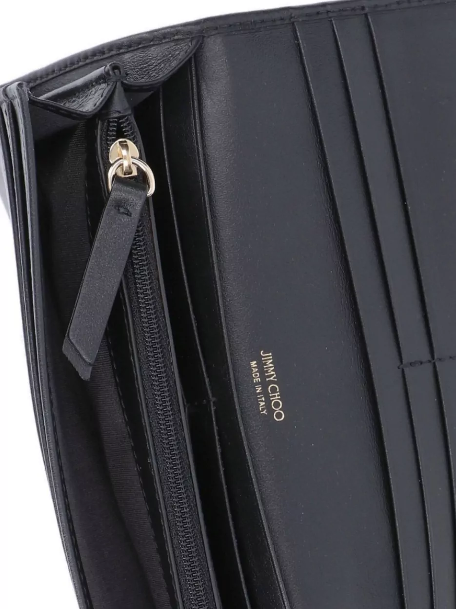 Jimmy Choo Star Embellished Fold-Over Wallets