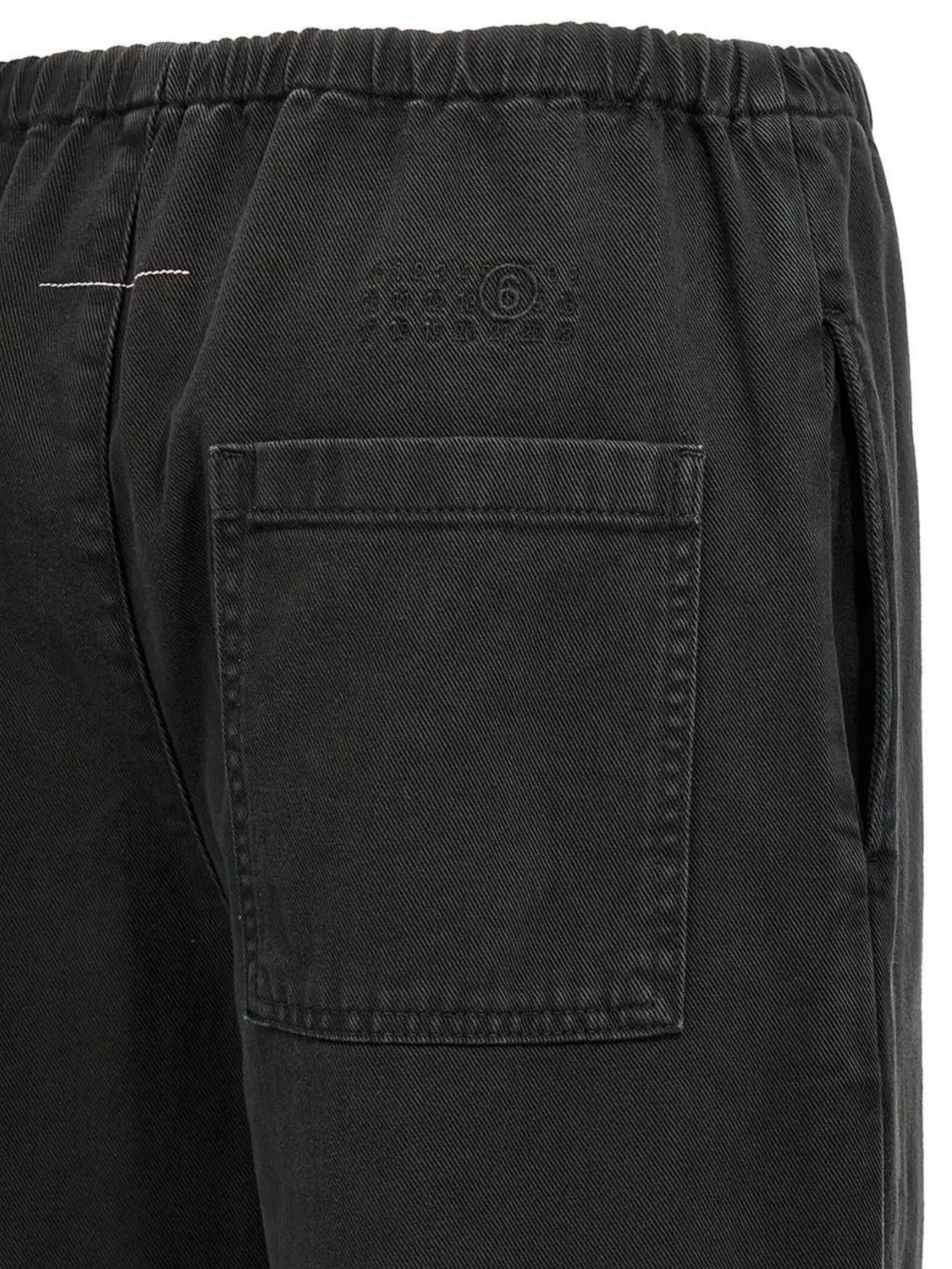 Shop Mm6 Maison Margiela Trousers With Elastic Waistband And Back Pocket